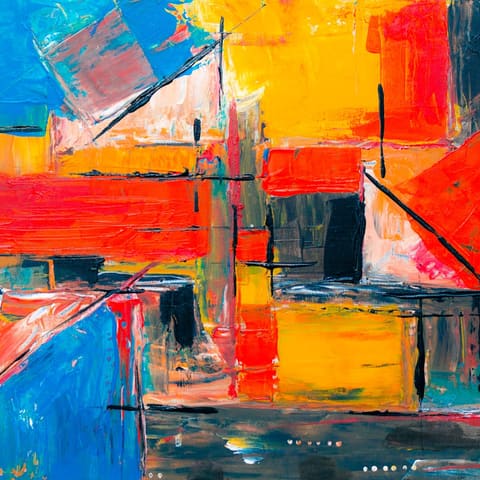 Harbor Noon, acrylic on canvas